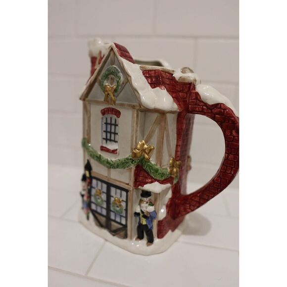 Vintage Fitz and Floyd Dickens Christmas Pitcher - Picture 1 of 8